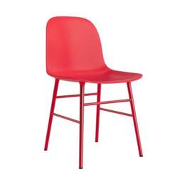 Normann Copenhagen Form Chair - Bright Red - Bright Red Legs Shell Colour: Bright Red, Leg Colour: Matching Shell Colour - thumbnail 1