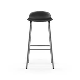 Normann Copenhagen Form Barstool - 75cm - 65cm Black - Chrome Legs Shell Colour: Black, Leg Colour: Chrome - thumbnail 2