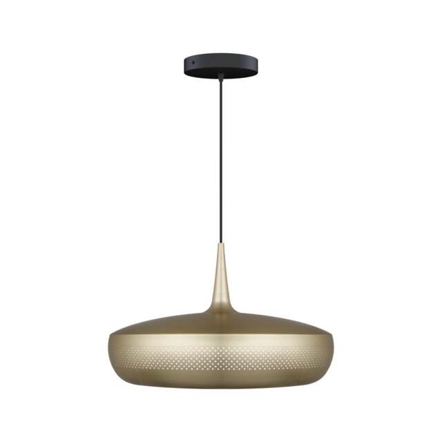 Umage Clava Dine Pendant Light - Brushed Brass with Black Rosette Cord Set With or Without Cord Set: With Black Rosette Cord Set - image 1