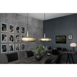 Umage Clava Dine Pendant Light - Brushed Brass with Black Rosette Cord Set With or Without Cord Set: With Black Rosette Cord Set - thumbnail 2