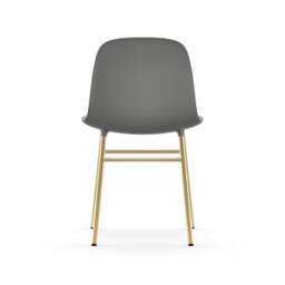 Normann Copenhagen Form Chair - Grey - Brass Legs Shell Colour: Grey, Leg Colour: Brass - thumbnail 4