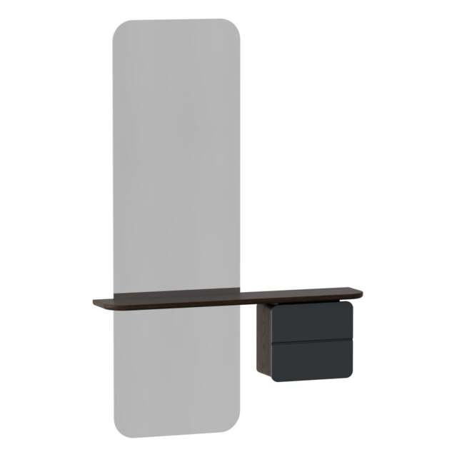 Umage One More Look Storage Mirror - Dark Oak - Anthracite Grey Colour: Anthracite Grey - image 1