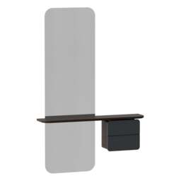 Umage One More Look Storage Mirror - Dark Oak - Anthracite Grey Colour: Anthracite Grey - thumbnail 1