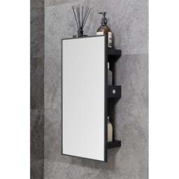 Wireworks Slimline 3 Tray Wall Mirror/Shelving Unit - Dark Oak - thumbnail 5