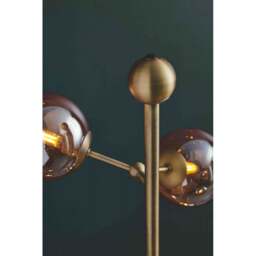 Halo Design Atom 6 Light Floor Lamp - H160cm - O37cm - Antique Brass / Amber Glass Colour: Antique Brass / Amber Glass - thumbnail 2
