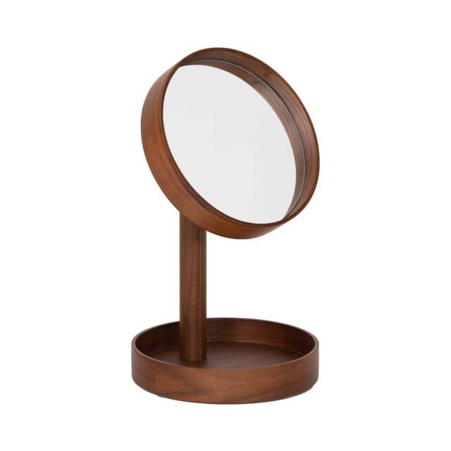 Wireworks Boutique Look Magnify Mirror - Walnut Colour: Walnut - image 1