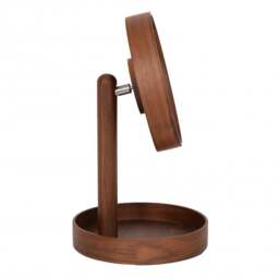 Wireworks Boutique Look Magnify Mirror - Walnut Colour: Walnut - thumbnail 4