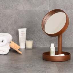 Wireworks Boutique Look Magnify Mirror - Walnut Colour: Walnut - thumbnail 2