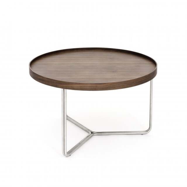 Wireworks DT66 Round Coffee Side Table - Walnut - image 1