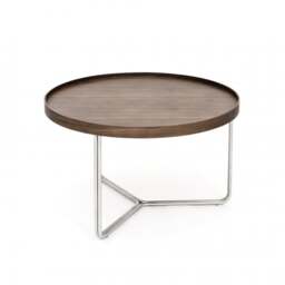 Wireworks DT66 Round Coffee Side Table - Walnut