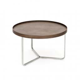 Wireworks DT66 Round Coffee Side Table - Walnut - thumbnail 3