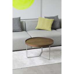 Wireworks DT66 Round Coffee Side Table - Walnut - thumbnail 7