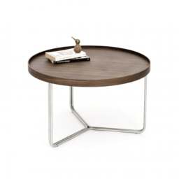 Wireworks DT66 Round Coffee Side Table - Walnut - thumbnail 4
