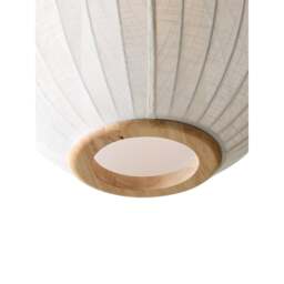 Halo Design Balloon Pendant Light - 40cm - Linen White Size:  40cm - thumbnail 2