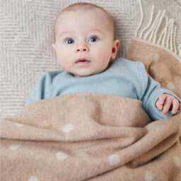 Tweedmill Textiles Merino Lambswool Baby Blanket - Spot - thumbnail 5