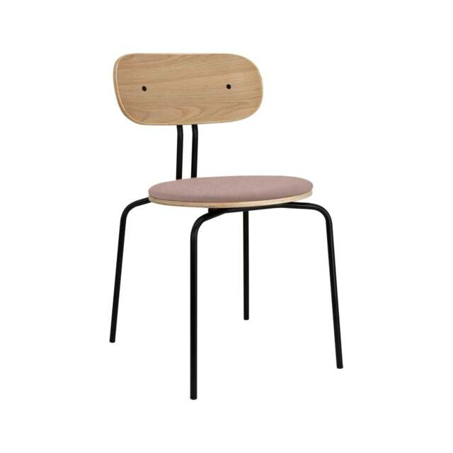 Umage Curious Dining Chair - Oak - Black Legs - Stone Rose Cushion Leg Colour: Black Legs, Colour: Stone Rose - image 1