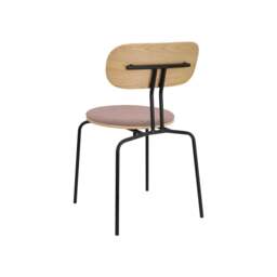 Umage Curious Dining Chair - Oak - Black Legs - Stone Rose Cushion Leg Colour: Black Legs, Colour: Stone Rose - thumbnail 2