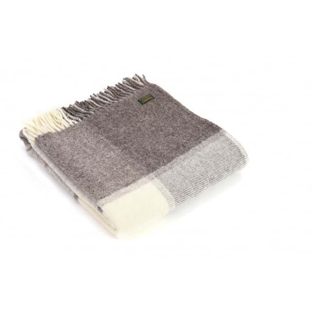 Tweedmill Textiles Pure New Wool Block Check Throw - Jacob
