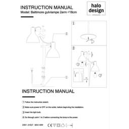 Halo Design Baltimore 2-Light Floor Lamp - H 150cm - Black - thumbnail 2