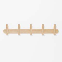 Wireworks Left Hook 5 Hooks Rail - Oak - thumbnail 2
