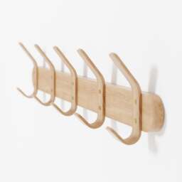 Wireworks Left Hook 5 Hooks Rail - Oak - thumbnail 3