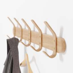Wireworks Left Hook 5 Hooks Rail - Oak - thumbnail 4