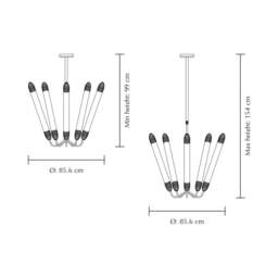 Umage Lemon Squeeze Ceiling Lamp Colour: Polished Steel, Size: Long - thumbnail 7