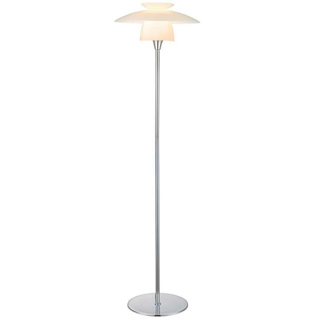 Halo Design Scandinavia Floor Light - O40 - Opal Glass/Chrome - image 1