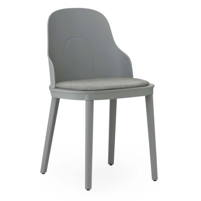 Normann Copenhagen Allez Chair - Grey - Polypropylene Legs - Grey/MLF26 Indoor Upholstered Seat Colour: Grey, Leg Colour: Polypropylene, Seat Option: - image 1