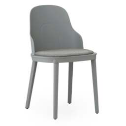 Normann Copenhagen Allez Chair - Grey - Polypropylene Legs - Grey/MLF26 Indoor Upholstered Seat Colour: Grey, Leg Colour: Polypropylene, Seat Option: - thumbnail 1