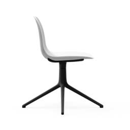 Normann Copenhagen Form Chair Swivel - 4 Leg - White - Black Legs Shell Colour: White, Leg Colour: Black - thumbnail 3