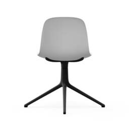 Normann Copenhagen Form Chair Swivel - 4 Leg - White - Black Legs Shell Colour: White, Leg Colour: Black - thumbnail 4