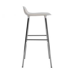 Normann Copenhagen Form Barstool - 75cm - Warm Grey - Chrome Legs Shell Colour: Warm Grey, Leg Colour: Chrome - thumbnail 3