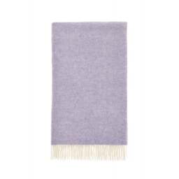 Bronte By Moon Pure New Wool Herringbone Throw - Parma Violet