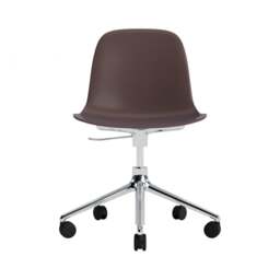 Normann Copenhagen Form Chair Swivel - 5 Wheel - Gas Lift - Brown - Aluminium Legs Shell Colour: Brown, Leg Colour: Aluminium - thumbnail 2