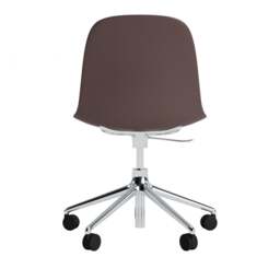 Normann Copenhagen Form Chair Swivel - 5 Wheel - Gas Lift - Brown - Aluminium Legs Shell Colour: Brown, Leg Colour: Aluminium - thumbnail 4