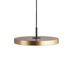Umage Asteria Plus Pendant Lamp - Brass - Mini - Black Top Colour: Brass, Size: Mini, Style: Black