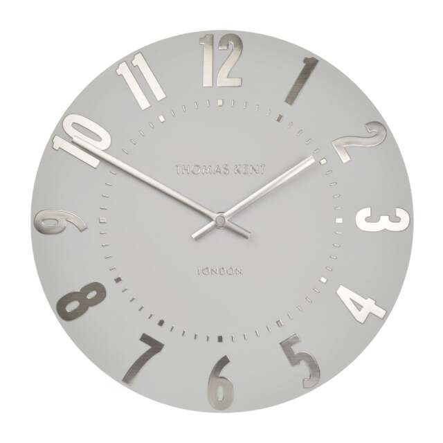Thomas Kent Mulberry Wall Clock - 12" - Silver Cloud Size: 12" - image 1