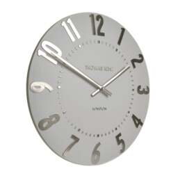 Thomas Kent Mulberry Wall Clock - 12" - Silver Cloud Size: 12" - thumbnail 2