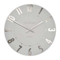 Thomas Kent Mulberry Wall Clock - 12&quot - Silver Cloud Size: 12&quot