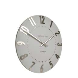 Thomas Kent Mulberry Wall Clock - 12" - Silver Cloud Size: 12" - thumbnail 4