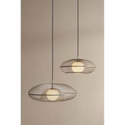 Umage Faraday Pendant Light Shade - Steel - Medium - With Black Cord Set Colour: Steel, Size: Medium, Cord Set Option: With Black Cord Set - thumbnail 7