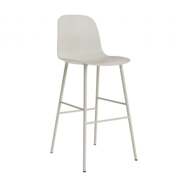 Normann Copenhagen Form Bar Chair - 75cm - Light Grey Shell Colour: Light Grey - image 1
