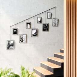 Umbra Exhibit Wall Picture Frames - Set of 9 - Black - thumbnail 2