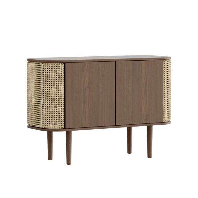 Umage Treasures 2 Door Sideboard/Drinks Cabinet - Dark Oak/Venetian Cane - image 1