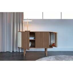 Umage Treasures 2 Door Sideboard/Drinks Cabinet - Dark Oak/Venetian Cane - thumbnail 3