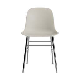 Normann Copenhagen Form Chair - Light Grey - Chrome Legs Shell Colour: Light Grey, Leg Colour: Chrome - thumbnail 2