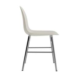 Normann Copenhagen Form Chair - Light Grey - Chrome Legs Shell Colour: Light Grey, Leg Colour: Chrome - thumbnail 3