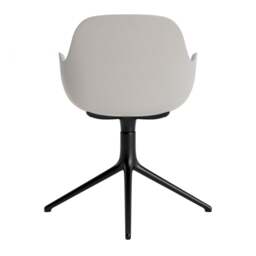 Normann Copenhagen Form Armchair Swivel - 4 Leg - Warm Grey - Black Legs Shell Colour: Warm Grey, Leg Colour: Black - thumbnail 4