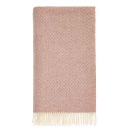 Bronte By Moon British Lambswool Throw - Spiral - Pink